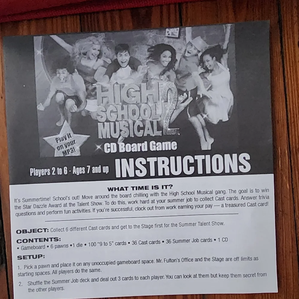 Disney High School Musical 2 CD Board Game with Portfolio Case Music & Trivia.. - Picture 7 of 7